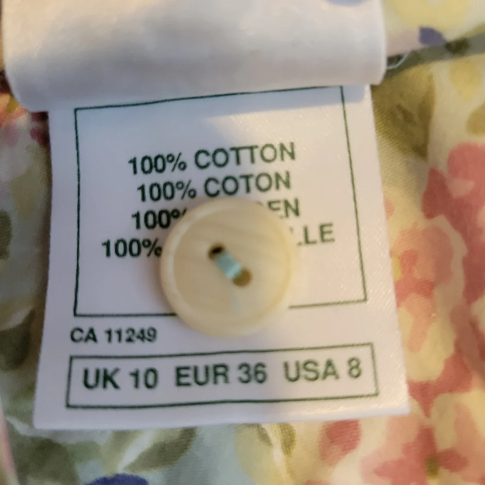 Laura Ashley Floral Dress W Pockets Size 8 - Picture 6 of 6